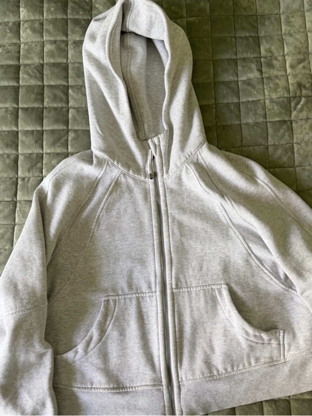 Lululemon Scuba Light Gray Full-Zip Hoodie